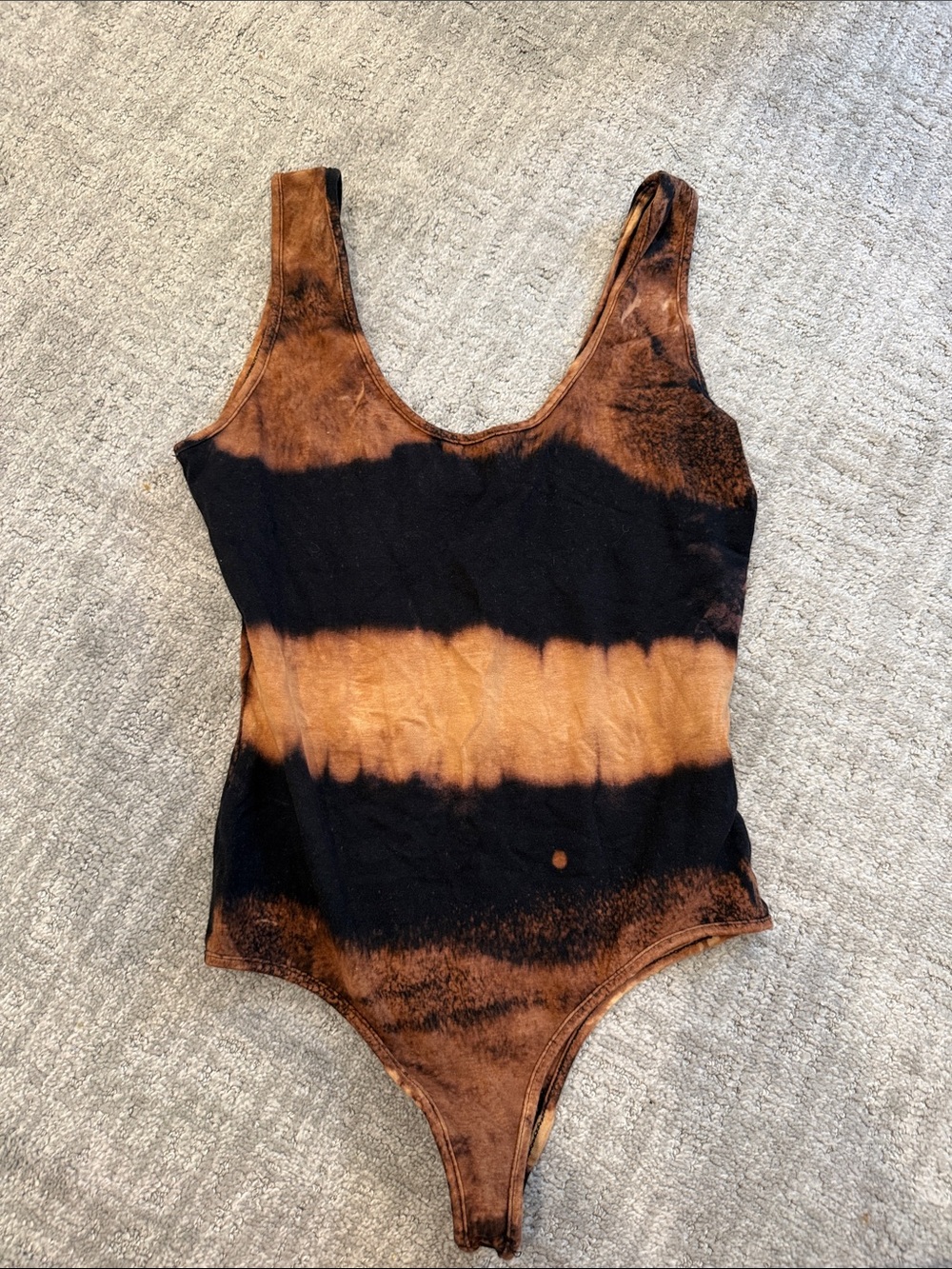 Black and Brown Tye Dye Bodysuit